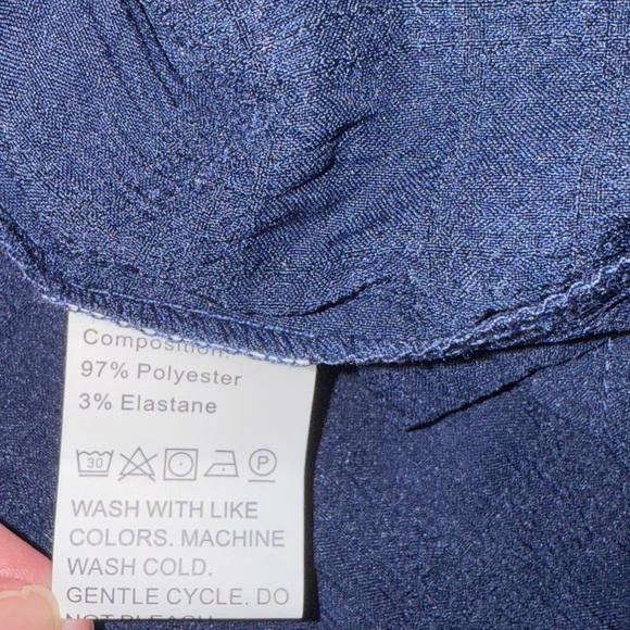 Navy Blue Puff Sleeve Maxi Dress - Picture 3 of 6